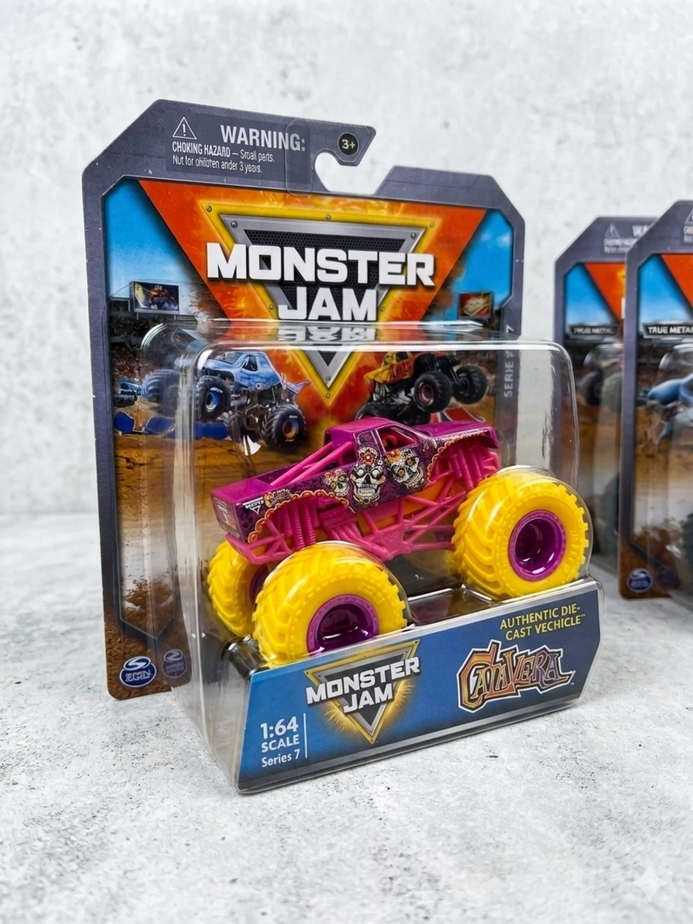 Monster Jam Calavera Die-Cast Monster Truck Toy - Pink & Yellow